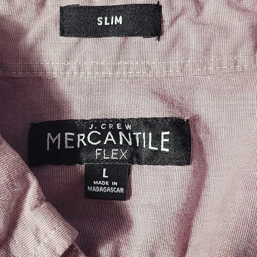 J. CREW MERCANTILE Flex Light Purple Button Up‎ Men's Shirt Large